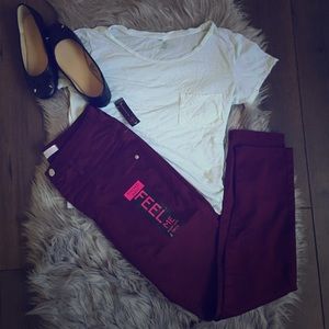 Maroon jeggings
